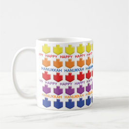 De Café Caneca do Hanukkah "Dreidels 3D"
