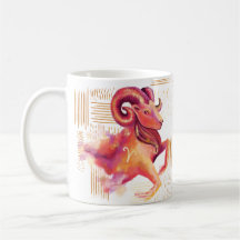 Caneca do impressão da arte da Aquarela do zodíaco