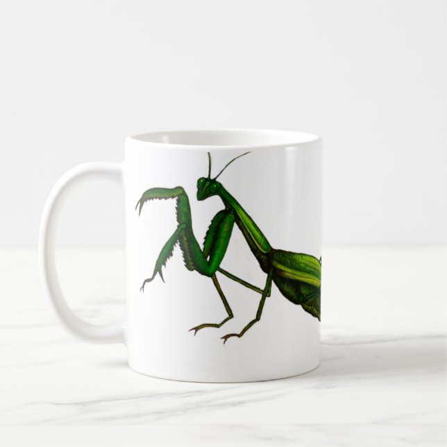 De Café Caneca do inseto, verde da louva-a-deus Praying (Esquerda)