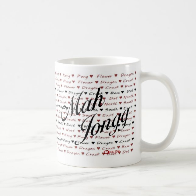 De Café caneca do jongg do mah - personalizada (Direita)