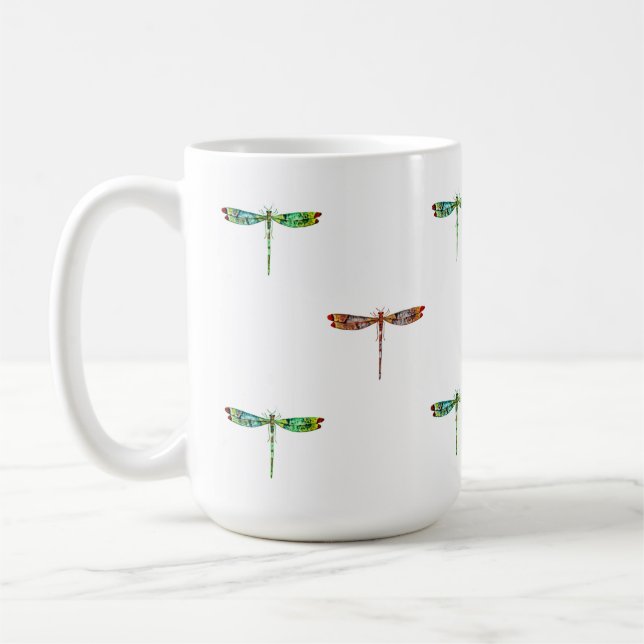 De Café Caneca do Libélula Colorida (Esquerda)