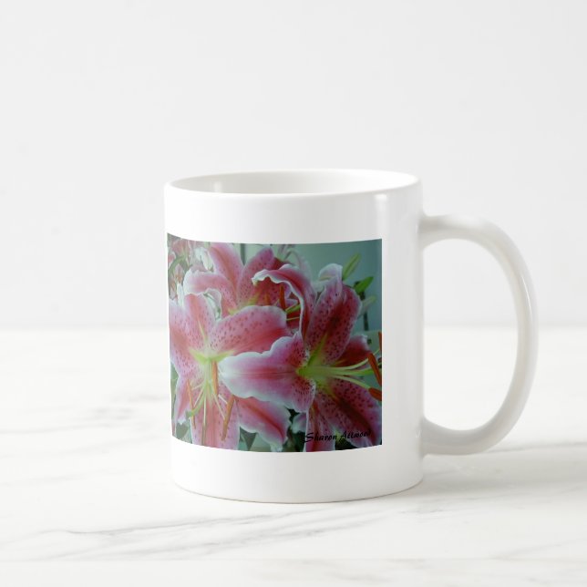 De Café Caneca do lírio com informação (Direita)