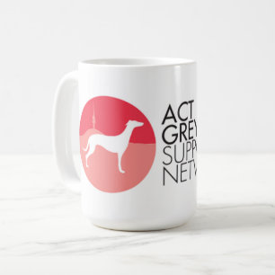 De Café Caneca do logotipo da rede do apoio do galgo do