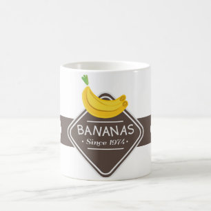 De Café Caneca do logotipo das BANANAS
