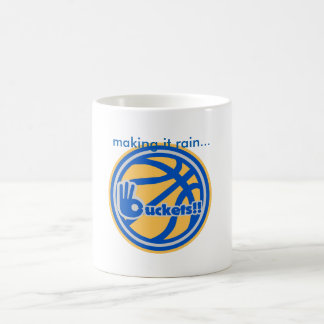 De Café caneca do logotipo do basquetebol do ouro dos