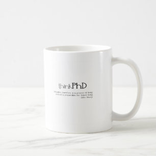 De Café caneca do logotipo do thinkPhD