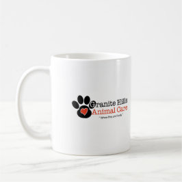 De Café Caneca do logotipo dos cuidados animais das