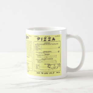 De Café Caneca do menu da pizza do oleiro