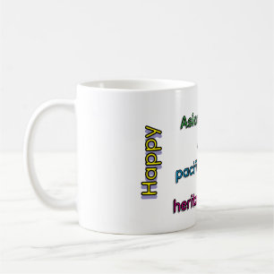 De Café Caneca do mês da herança AAPI feliz