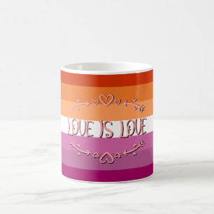 De Café Caneca do Mês do Orgulho Lésbico Amor é Amor