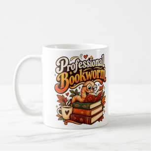 De Café Caneca do Minhoco Leitor Profissional Fofo e Retrô