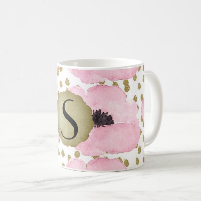 De Café Caneca do monograma (Frente Esquerda)
