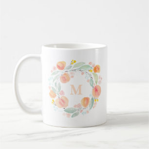 De Café Caneca do monograma da grinalda da folha dos