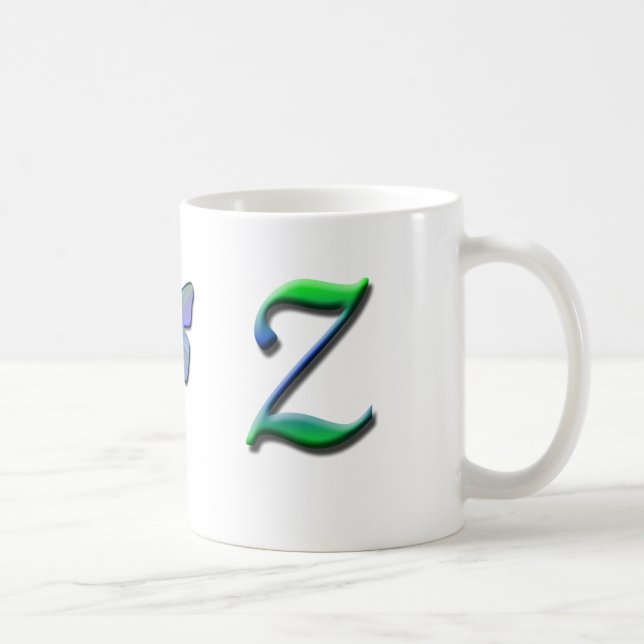 De Café Caneca do monograma Z (Direita)