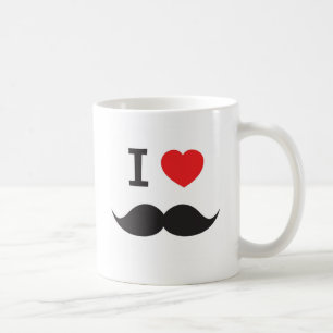 De Café Caneca do Moustache do amor