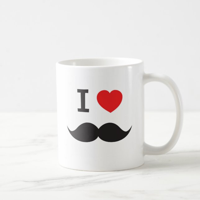De Café Caneca do Moustache do amor (Direita)