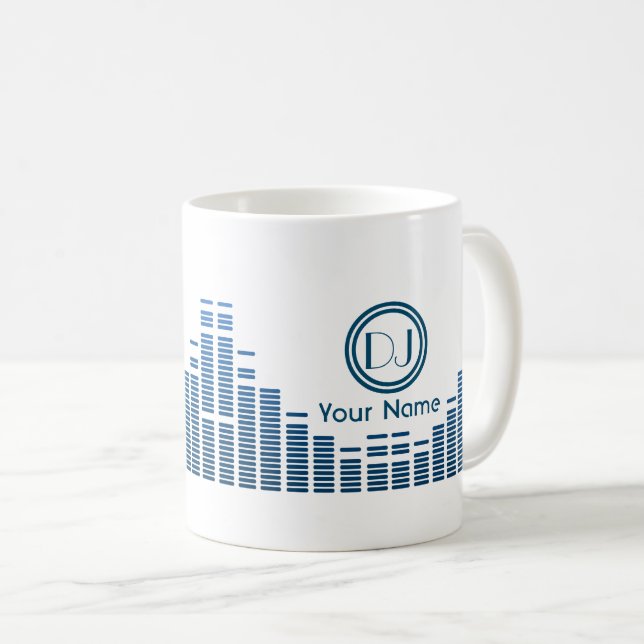 De Café Caneca do músico do DJ personalizada (Frente Esquerda)