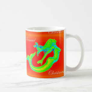 De Café caneca do Natal da sereia