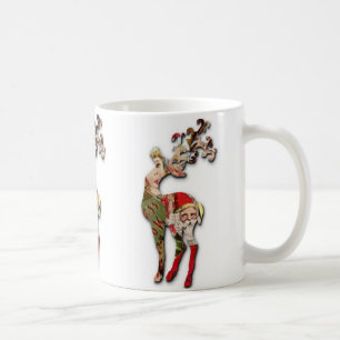 De Café Caneca do Natal da silhueta da rena