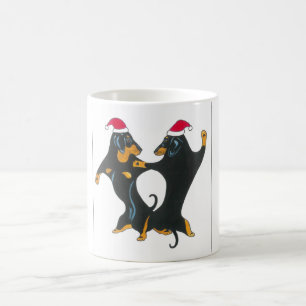 De Café Caneca do Natal do Dachshund