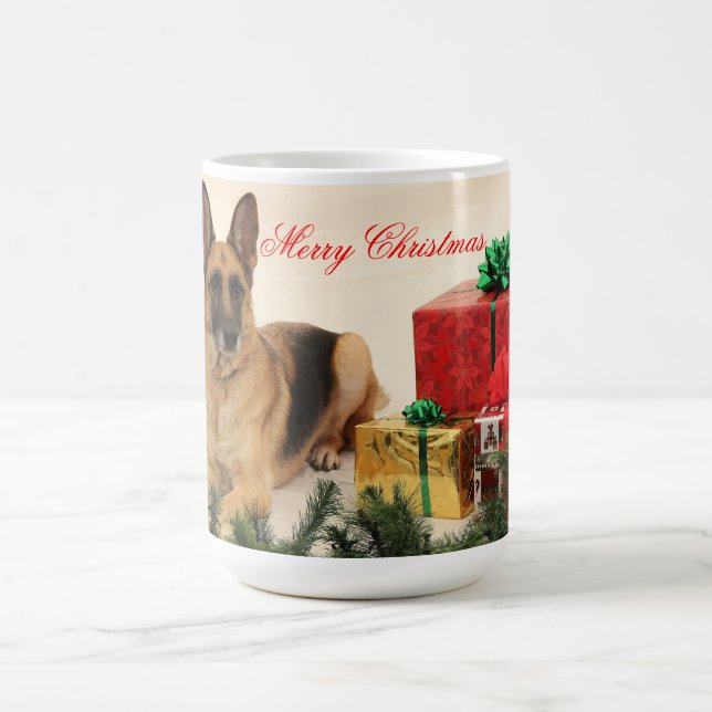 De Café Caneca do Natal do german shepherd (Centro)