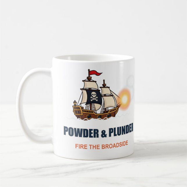 De Café Caneca do Navio Pirata Powder & Plunder (Esquerda)