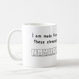 De Café Caneca do nome da mesa periódica da castidade