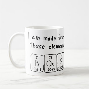 De Café Caneca do nome da mesa periódica do chefe