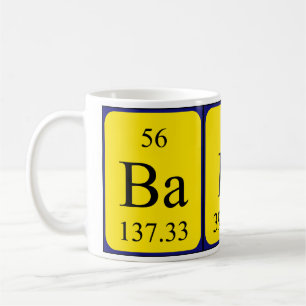 De Café Caneca do nome da mesa periódica do padeiro