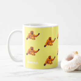 De Café Caneca do orangotango do amarelo do estilo do