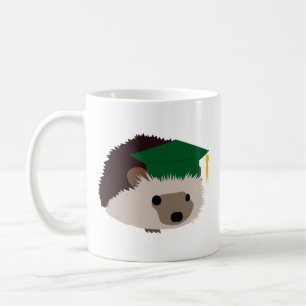 De Café Caneca do ouriço da graduação - verde