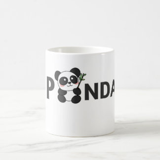 De Café Caneca do Panda Fofo - Caneca preta e branca adorá