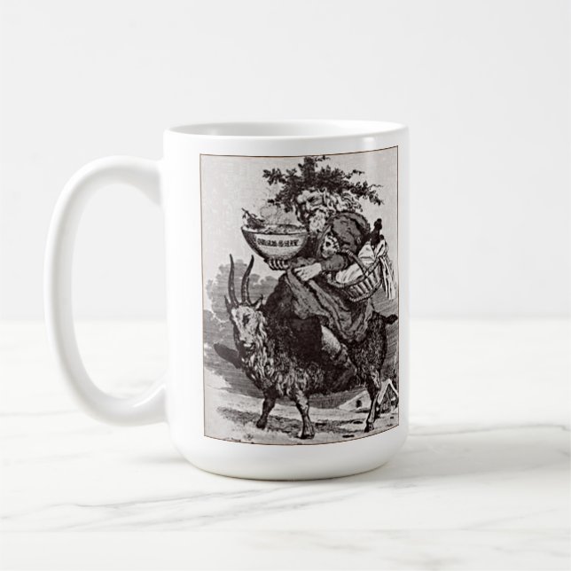 De Café Caneca do papai noel do vintage (Esquerda)