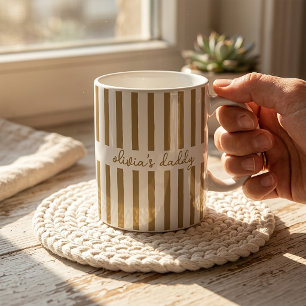 De Café Caneca do Papai Personalizada Listrada Nomes dos F