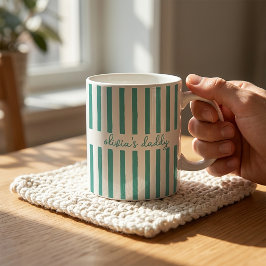 De Café Caneca do Papai Personalizada Listrada Nomes dos F