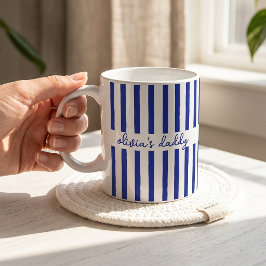 De Café Caneca do Papai Personalizada Listrada Nomes dos F