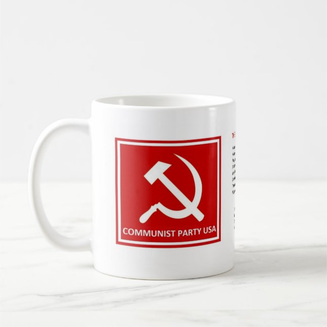 De Café Caneca do partido comunista com "o Internationale (Esquerda)