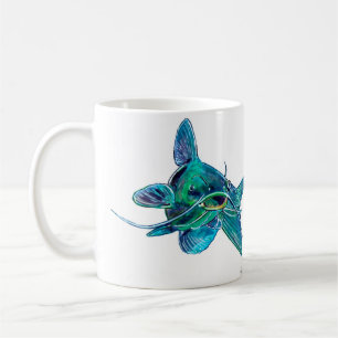 De Café Caneca do peixe-gato azul