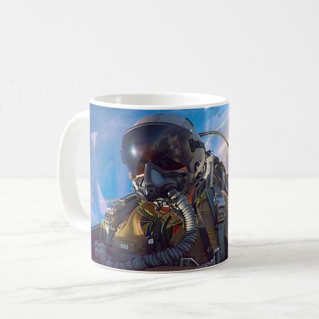 De Café Caneca do Piloto do F-16D FIGHTING FALCON (Frente Esquerda)