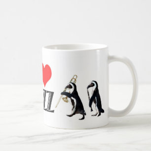 De Café Caneca do pinguim do jazz