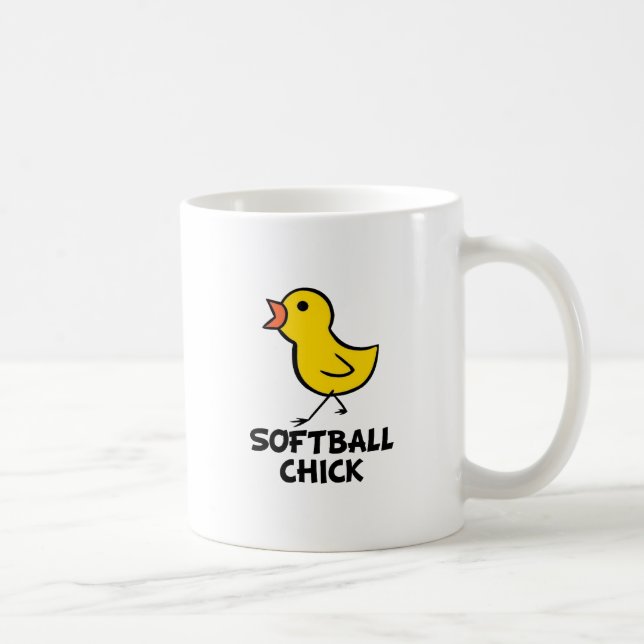 De Café Caneca do pintinho do softball (Direita)
