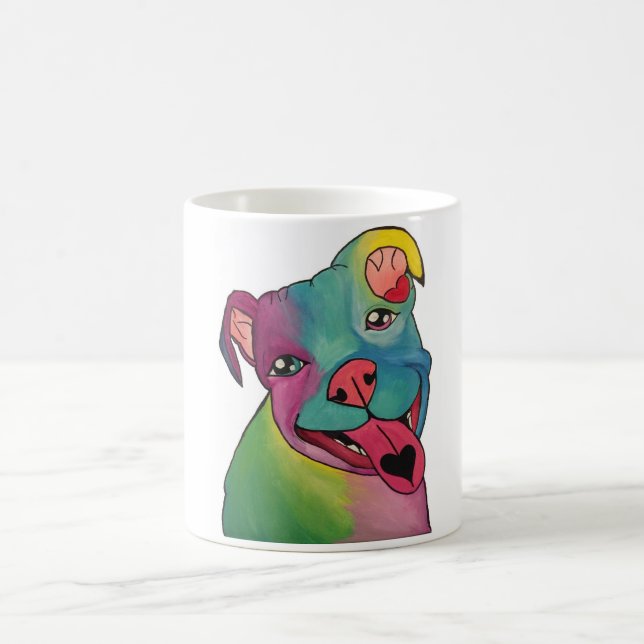 De Café Caneca do pitbull da tintura do laço (Centro)