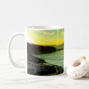 De Café Caneca do pôr do sol da ilha Bell