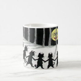 De Café Caneca do presente da lua do gato preto