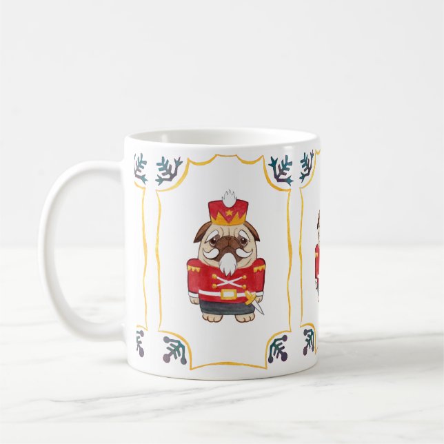 De Café Caneca do Pug do Nutcracker (Esquerda)