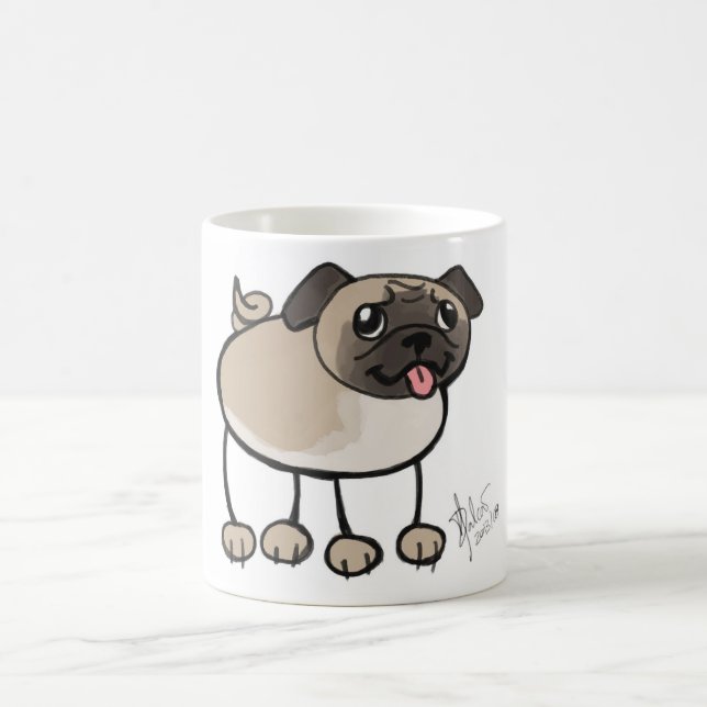 De Café Caneca do Pug do Scribble (Centro)