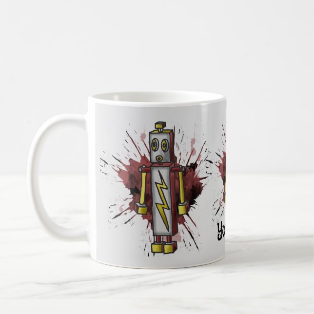 De Café Caneca do Robô Número 5 (Esquerda)