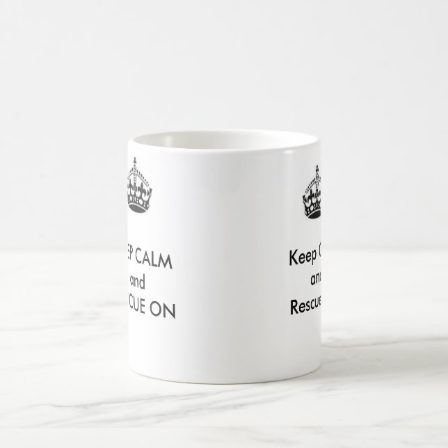 De Café Caneca do salvamento - mantenha a calma e o (Centro)