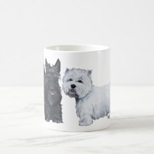 De Café Caneca do Scottish e West Highland White Terrier