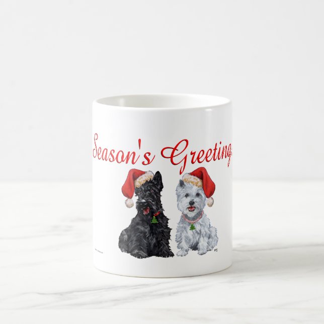 De Café Caneca do Scottish e West Highland White Terrier (Centro)